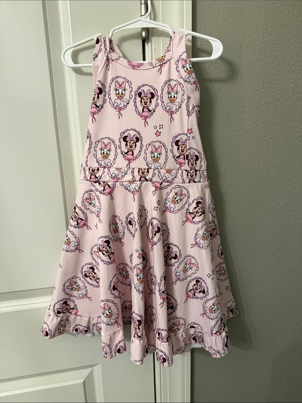 Girls' Pink Minnie & Daisy Sleeveless Twirl Dress
